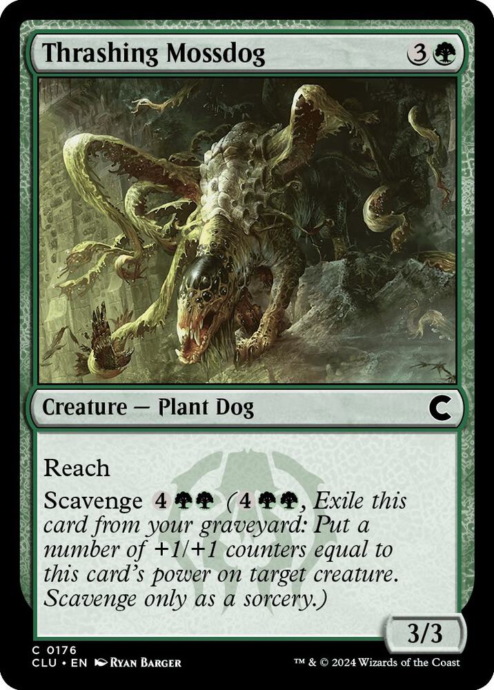 Thrashing Mossdog (176) [Ravnica: Clue Edition]