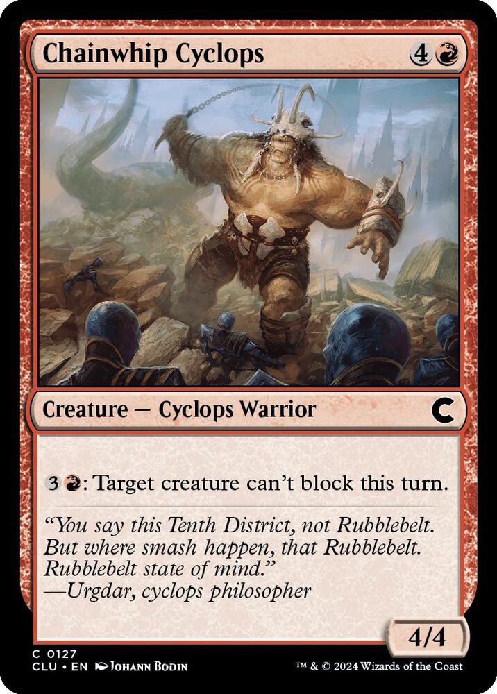 Chainwhip Cyclops (127) [Ravnica: Clue Edition]