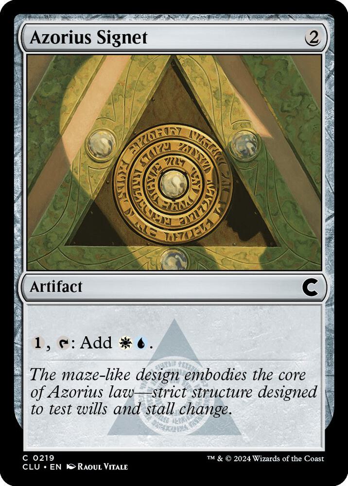 Azorius Signet (219) [Ravnica: Clue Edition]