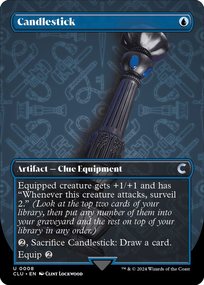 Candlestick (Borderless) (8) [Ravnica: Clue Edition] [Borderless]