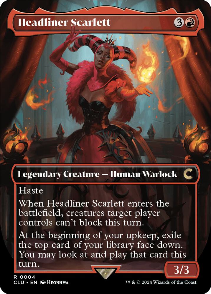 Headliner Scarlett (Borderless) (4) [Ravnica: Clue Edition] [Borderless]