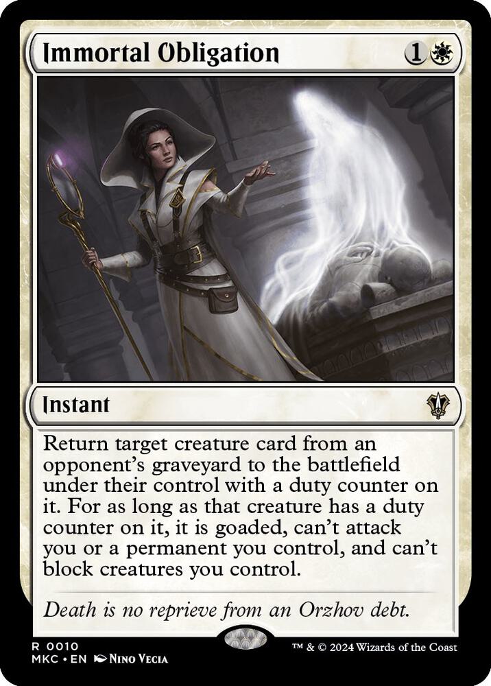 Immortal Obligation (10) [Murders at Karlov Manor Commander]