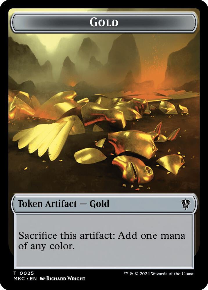 Gold // Kobolds of Kher Keep Double-Sided Token (25 // 12) [Murders at Karlov Manor Commander]