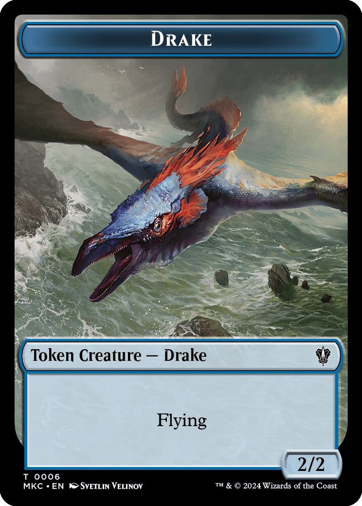 Drake // Cat Double-Sided Token (6 // 15) [Murders at Karlov Manor Commander]