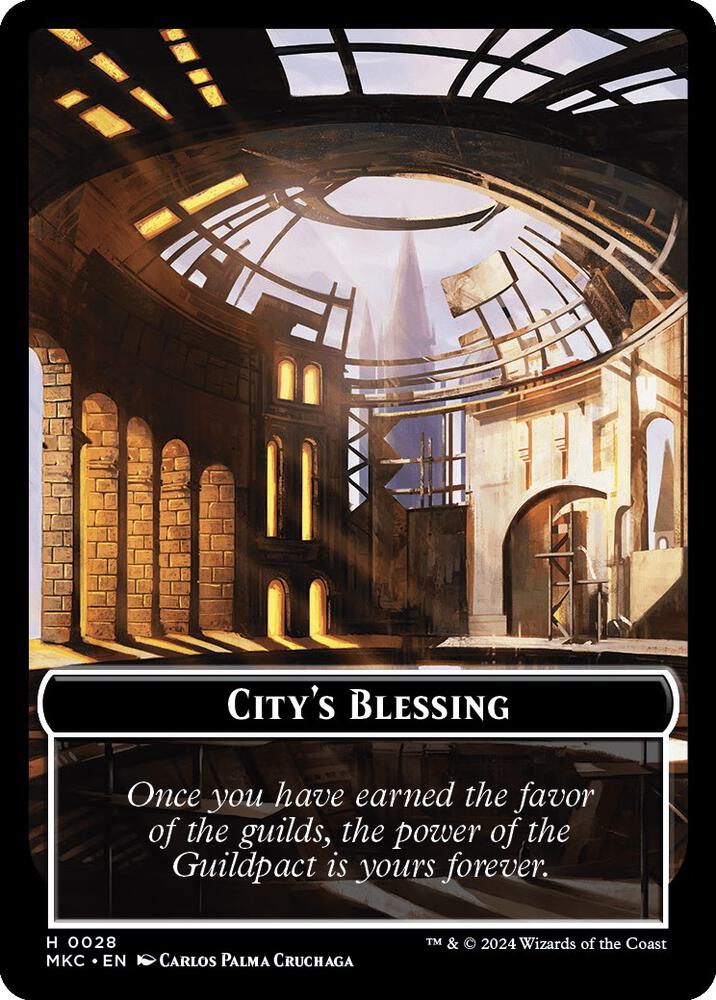 City's Blessing // Human Soldier Double-Sided Token (28 // 2) [Murders at Karlov Manor Commander]