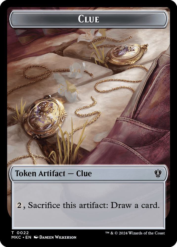 Clue // Food Double-Sided Token (22 // 24) [Murders at Karlov Manor Commander]