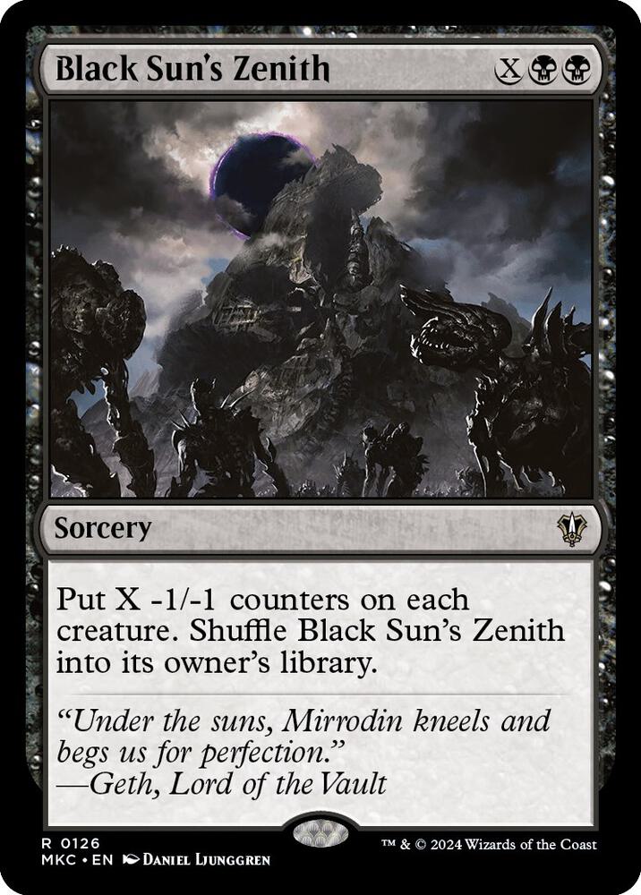 Black Sun's Zenith (126) [Murders at Karlov Manor Commander]