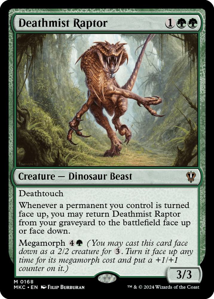 Deathmist Raptor (168) [Murders at Karlov Manor Commander]