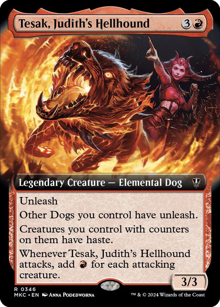Tesak, Judith's Hellhound (Extended Art) (346) [Murders at Karlov Manor Commander] [Extended Art]