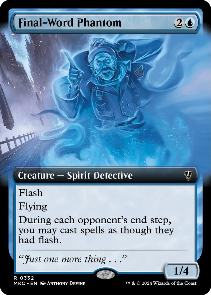 Final-Word Phantom (Extended Art) (332) [Murders at Karlov Manor Commander] [Extended Art]
