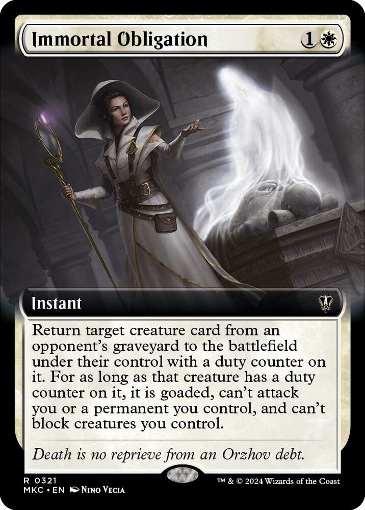 Immortal Obligation (Extended Art) (321) [Murders at Karlov Manor Commander] [Extended Art]