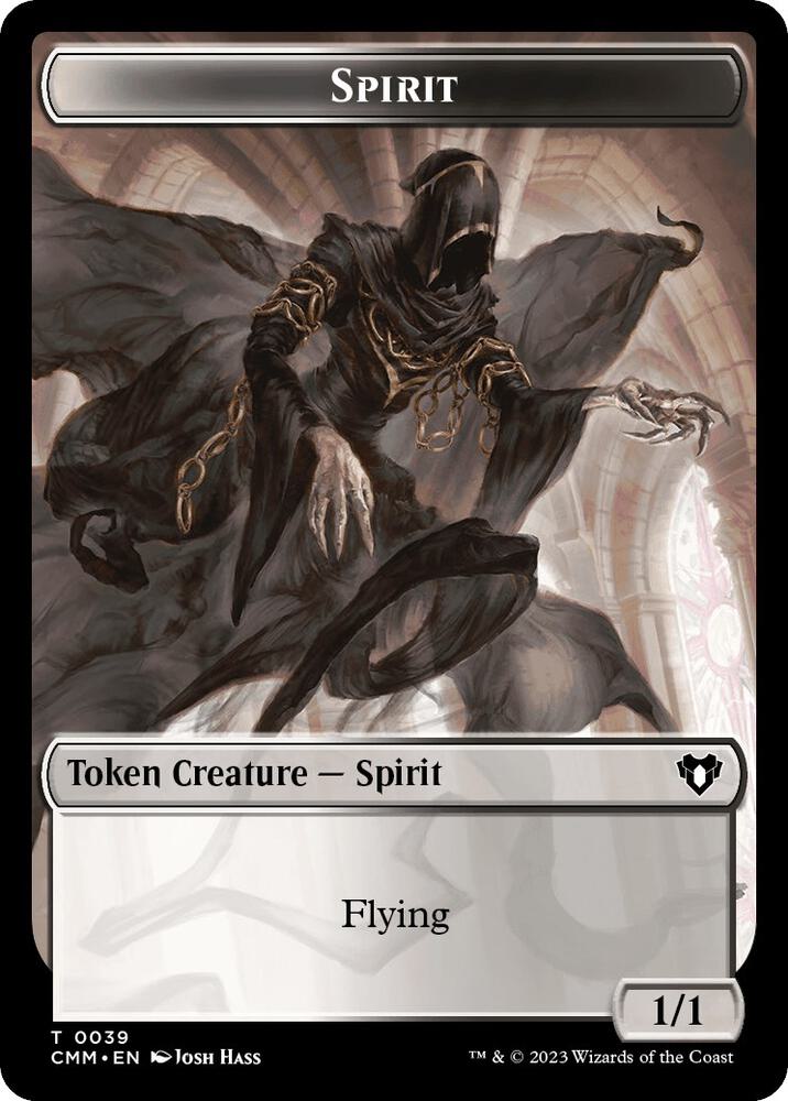 Spirit (0039) // Zombie (0013) Double-Sided Token (39 // 13) [Commander Masters]