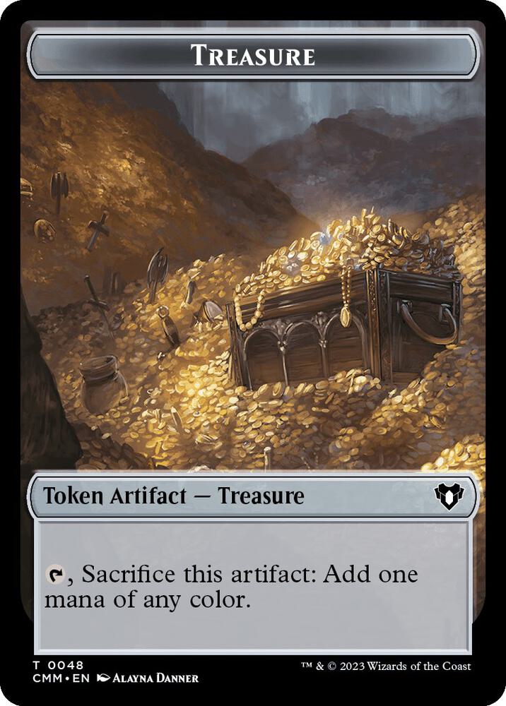 Treasure // Dragon (0020) Double-Sided Token (48 // 20) [Commander Masters]