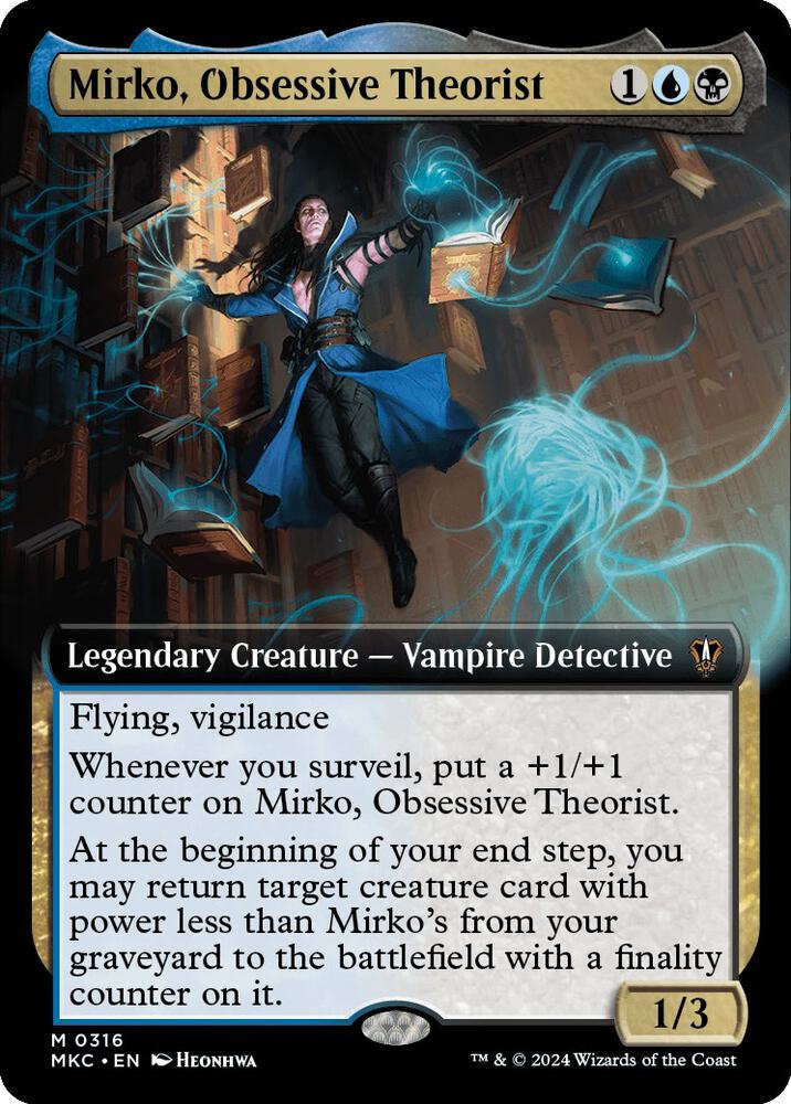 Mirko, Obsessive Theorist (Extended Art) (316) [Murders at Karlov Manor Commander] [Extended Art]