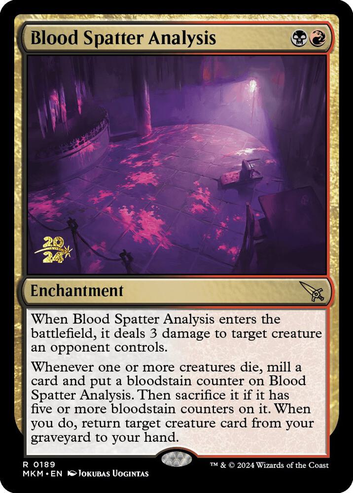 Blood Spatter Analysis (189) [Prerelease Cards]