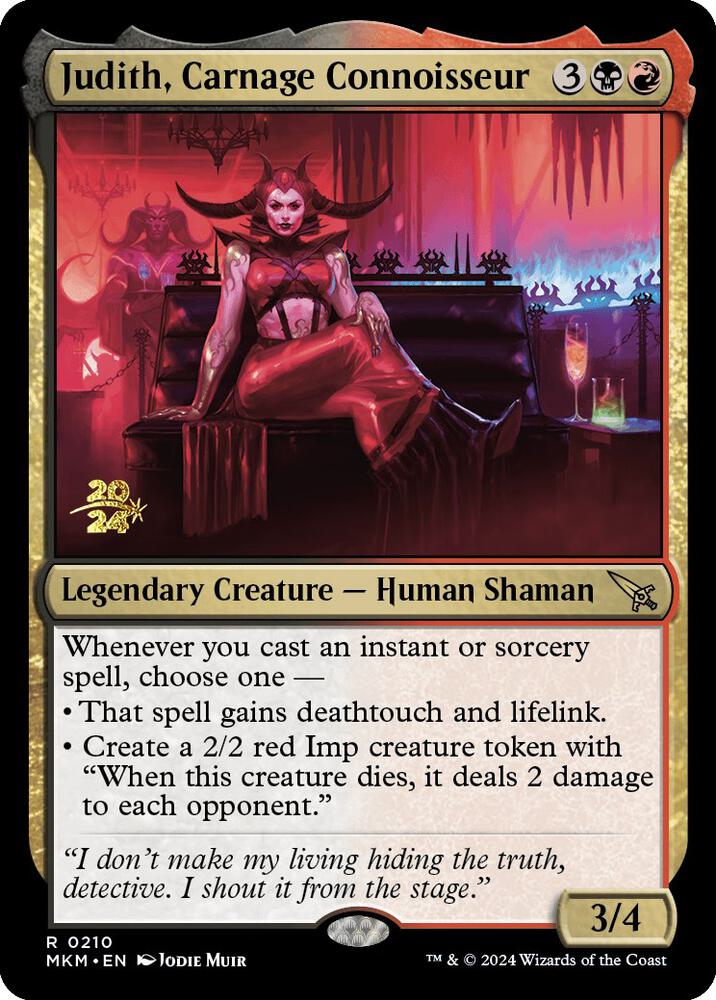 Judith, Carnage Connoisseur (210) [Prerelease Cards]