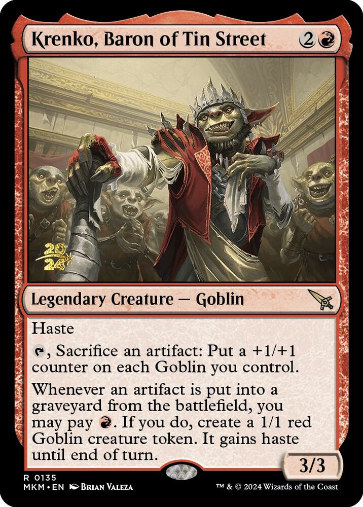 Krenko, Baron of Tin Street (135) [Prerelease Cards]