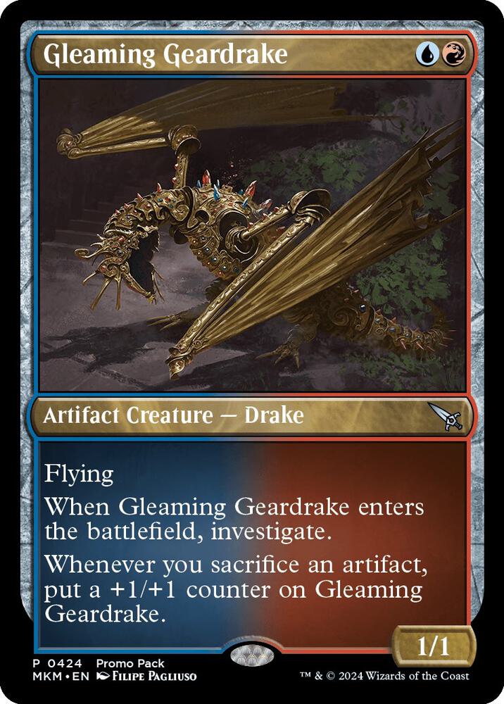 Gleaming Geardrake (424) [Murders at Karlov Manor Promos]