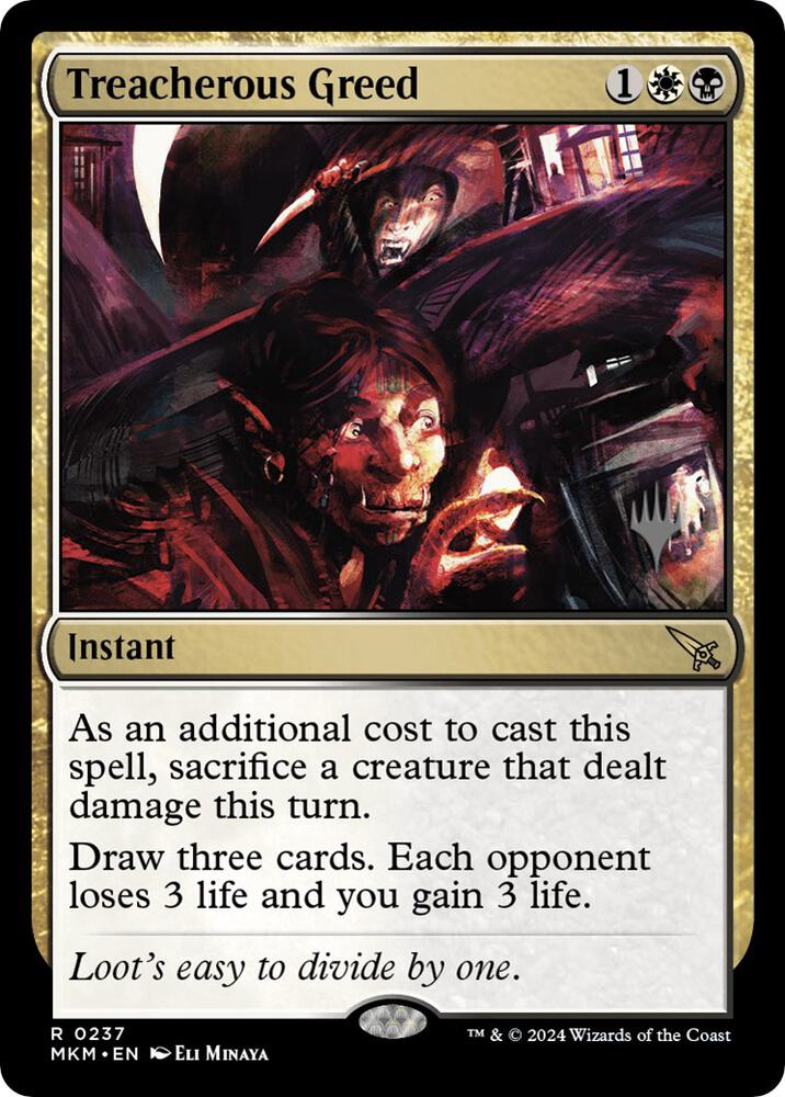 Treacherous Greed (237) [Murders at Karlov Manor Promos]