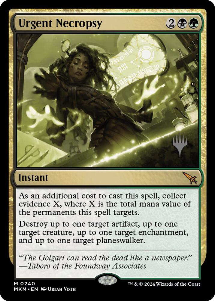 Urgent Necropsy (240) [Murders at Karlov Manor Promos]