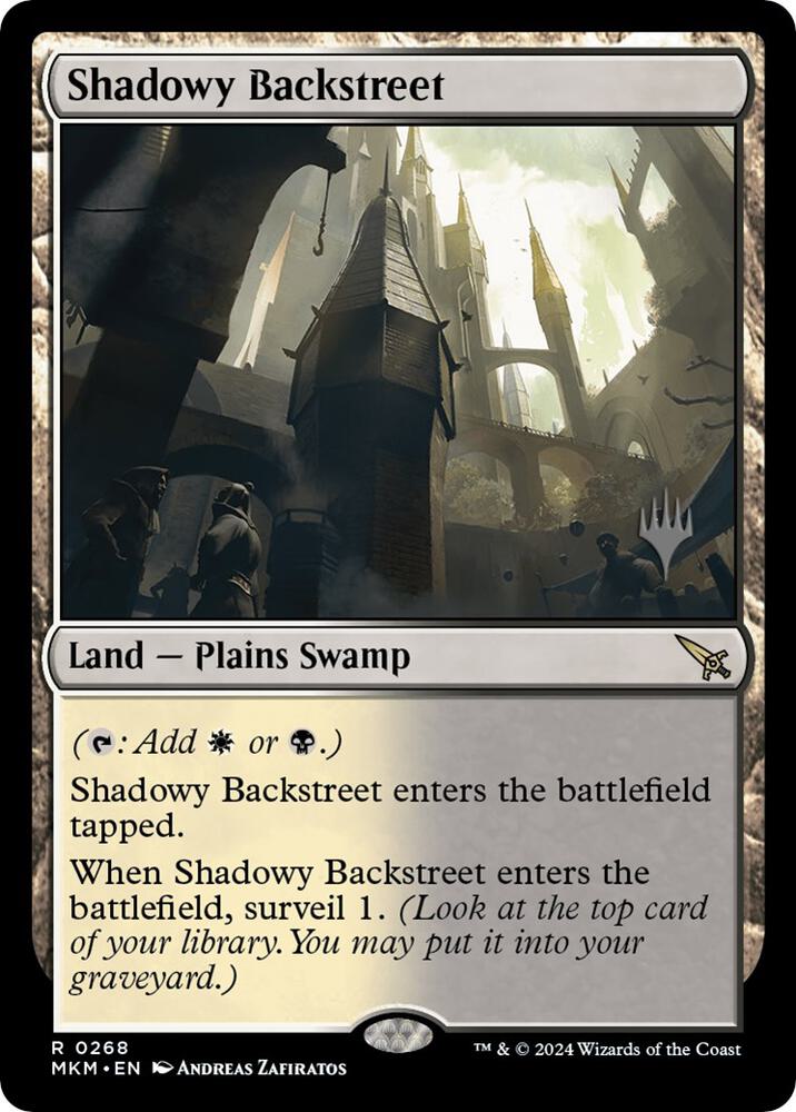 Shadowy Backstreet (268) [Murders at Karlov Manor Promos]