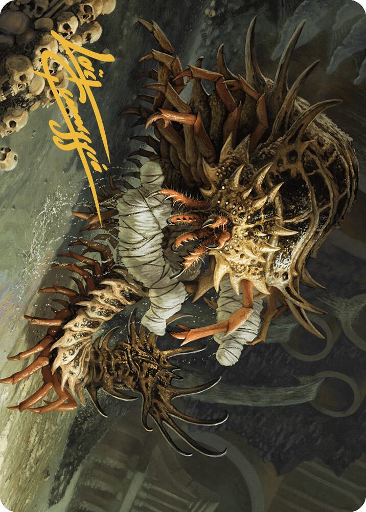 Rot Farm Mortipede Art Card (Gold-Stamped Signature) (10) [Murders at Karlov Manor Art Series]