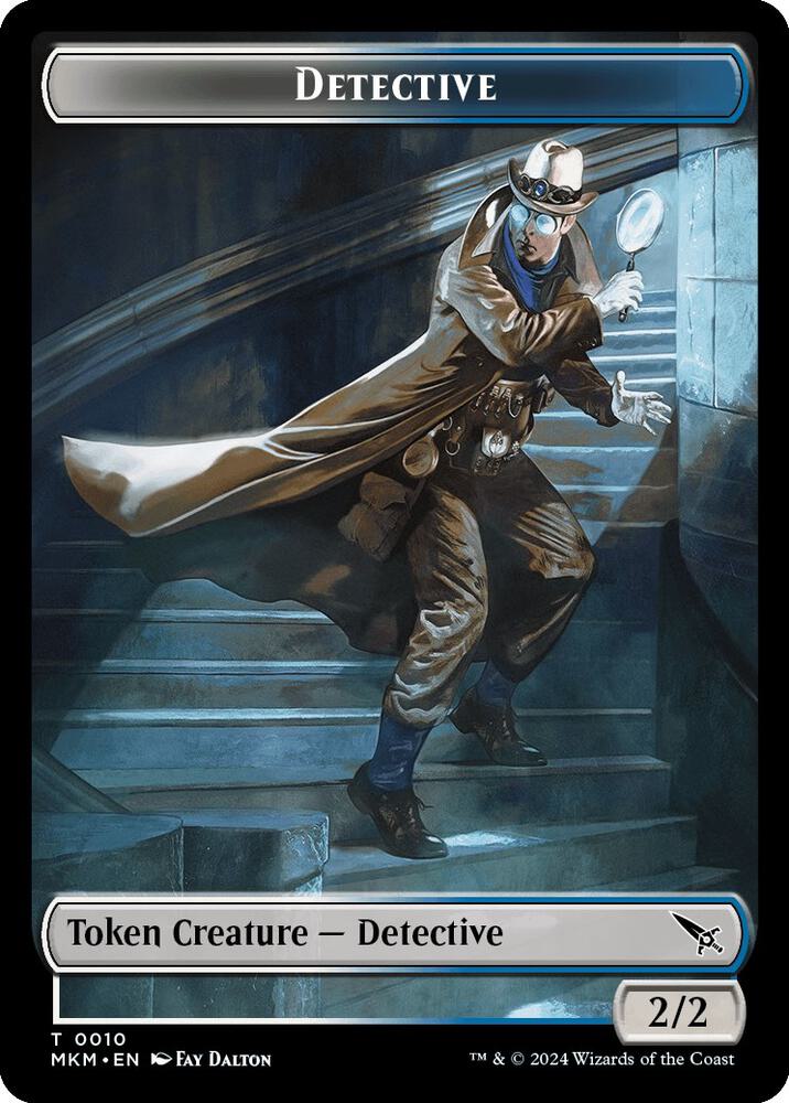 Detective // Human Double-Sided Token (10 // 2) [Murders at Karlov Manor]