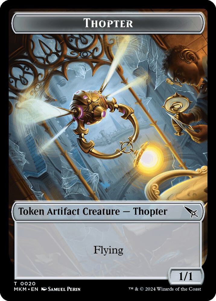 Thopter (0020) // Skeleton Double-Sided Token (20 // 5) [Murders at Karlov Manor]
