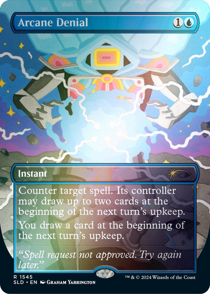 Arcane Denial (1545) (Rainbow Foil) [Secret Lair Drop] [Borderless]