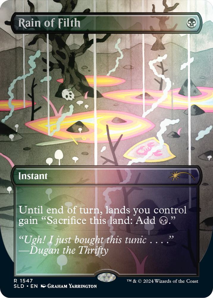 Rain of Filth (Rainbow Foil) (1547) [Secret Lair Drop] [Borderless]