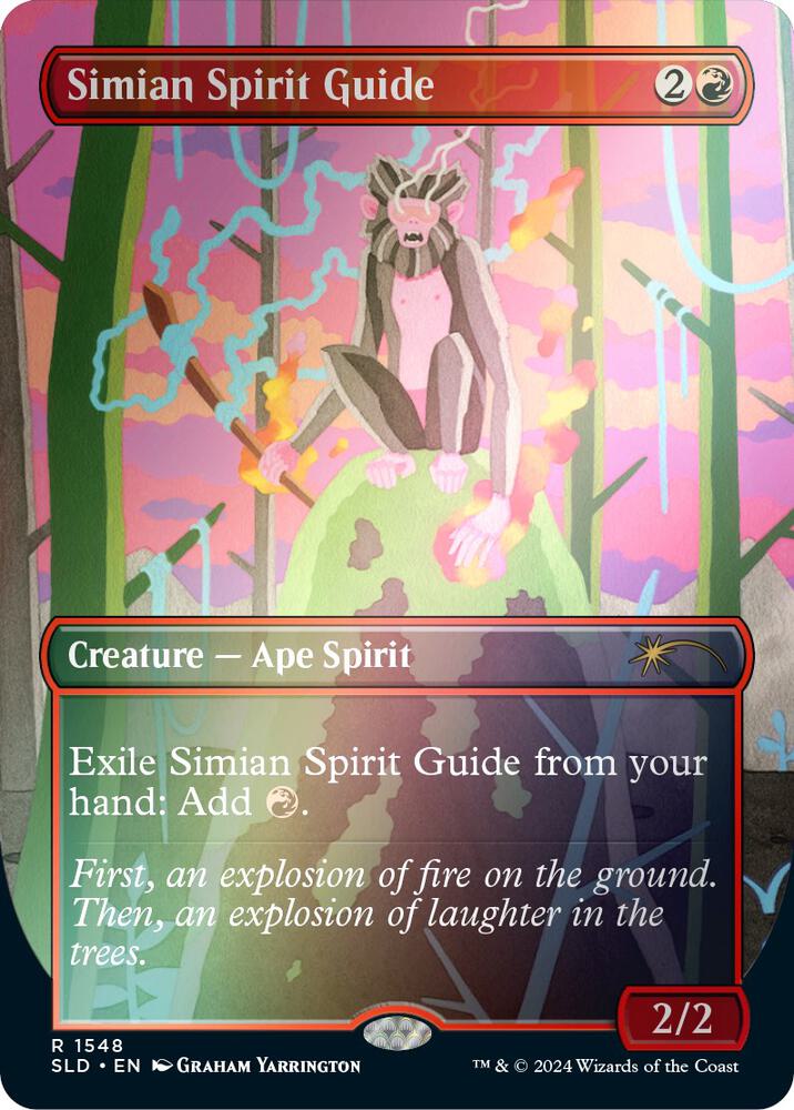Simian Spirit Guide (Rainbow Foil) (1548) [Secret Lair Drop] [Borderless]