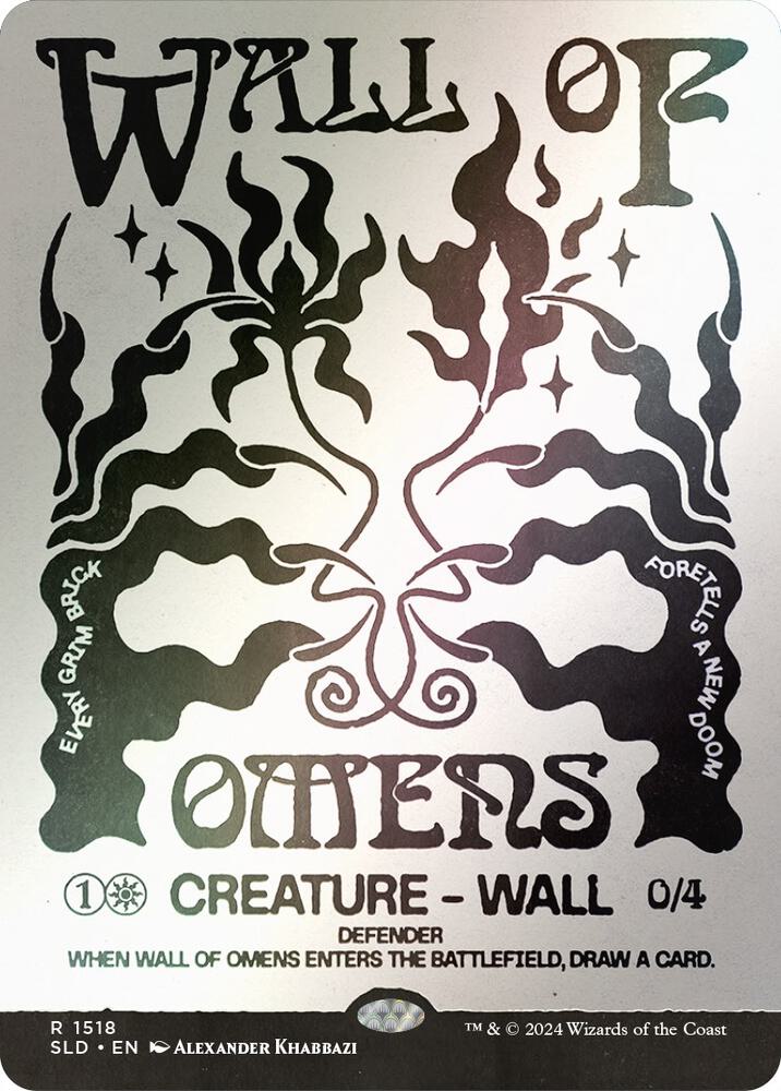Wall of Omens (Rainbow Foil) (1518) [Secret Lair Drop] [Showcase]