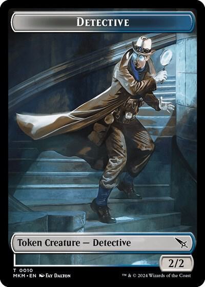 Detective // Ooze Double-Sided Token (10 // 8) [Murders at Karlov Manor]