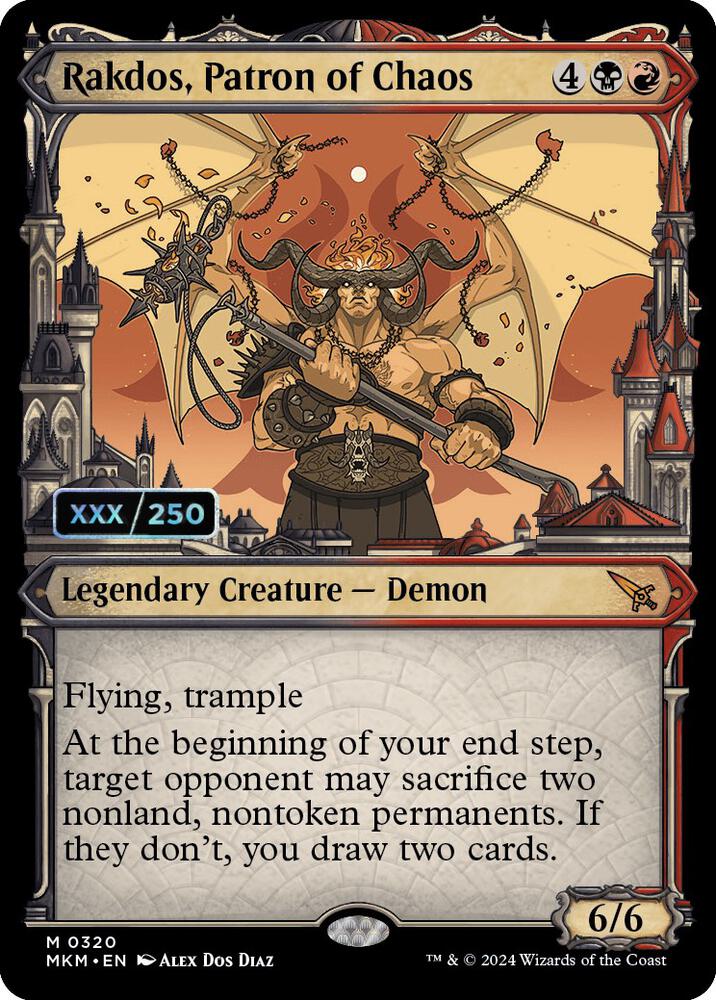 Rakdos, Patron of Chaos (Serial Numbered) (320) [Murders at Karlov Manor]