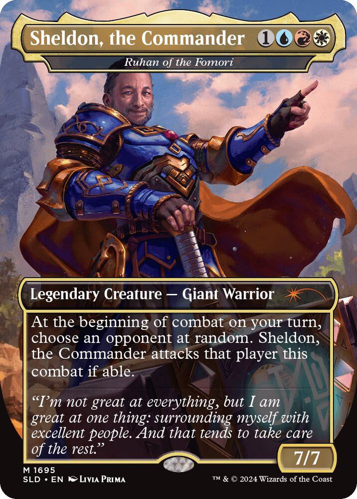 Sheldon, the Commander - Ruhan of the Fomori (1695) [Secret Lair Drop] [Borderless]
