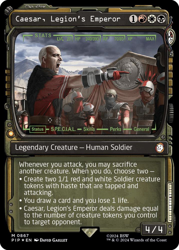 Caesar, Legion's Emperor (Showcase) (Surge Foil) (867) [Fallout] [Showcase]
