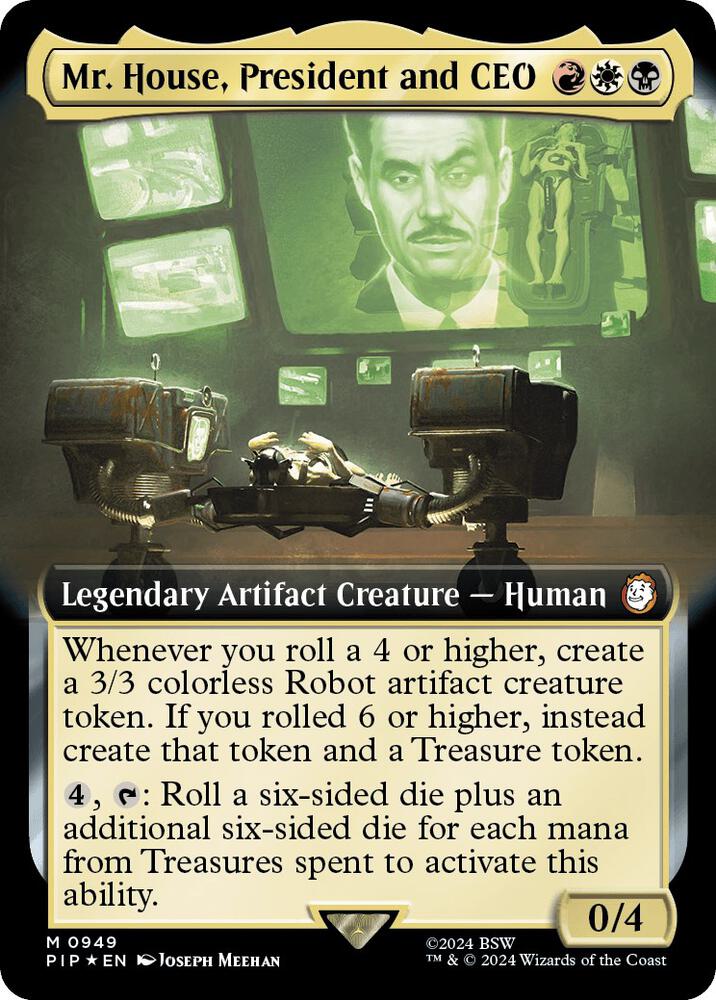 Mr. House, President and CEO (Extended Art) (Surge Foil) (949) [Fallout] [Extended Art]