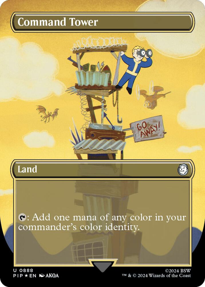 Command Tower (Borderless) (Surge Foil) (888) [Fallout] [Borderless]