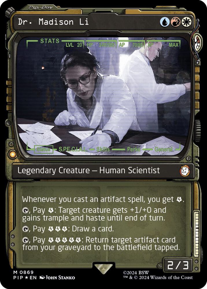 Dr. Madison Li (Showcase) (Surge Foil) (869) [Fallout] [Showcase]