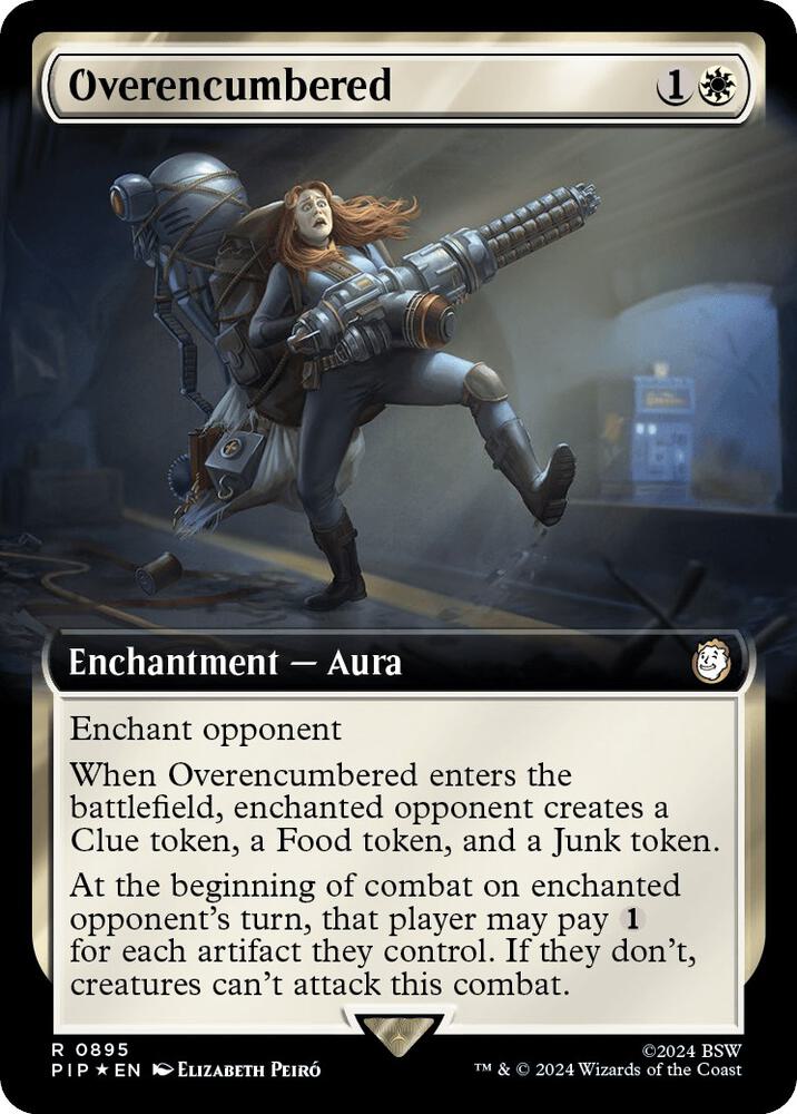 Overencumbered (Extended Art) (Surge Foil) (895) [Fallout] [Extended Art]