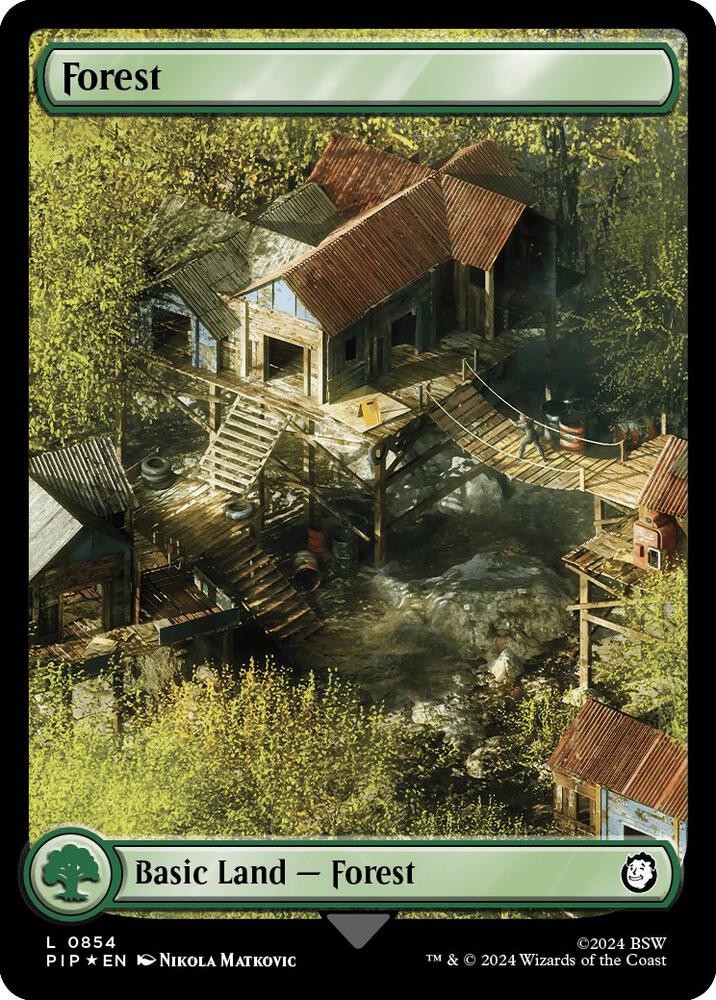 Forest (0854) (Surge Foil) [Fallout]