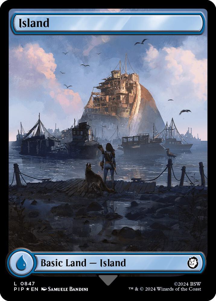 Island (0847) (Surge Foil) [Fallout]