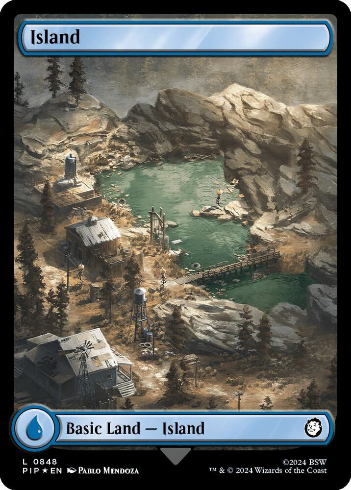 Island (0848) (Surge Foil) [Fallout]