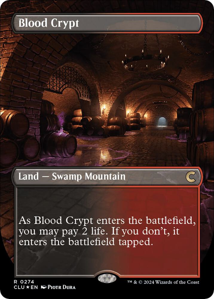 Blood Crypt (Borderless) (274) [Ravnica: Clue Edition] [Borderless]