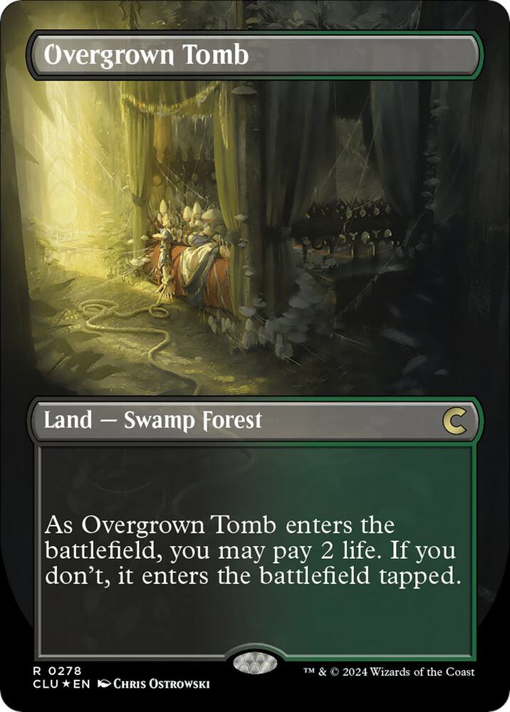 Overgrown Tomb (Borderless) (278) [Ravnica: Clue Edition] [Borderless]
