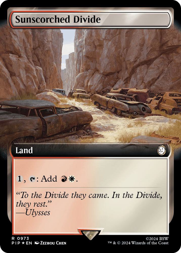 Sunscorched Divide (Extended Art) (Surge Foil) (973) [Fallout] [Extended Art]