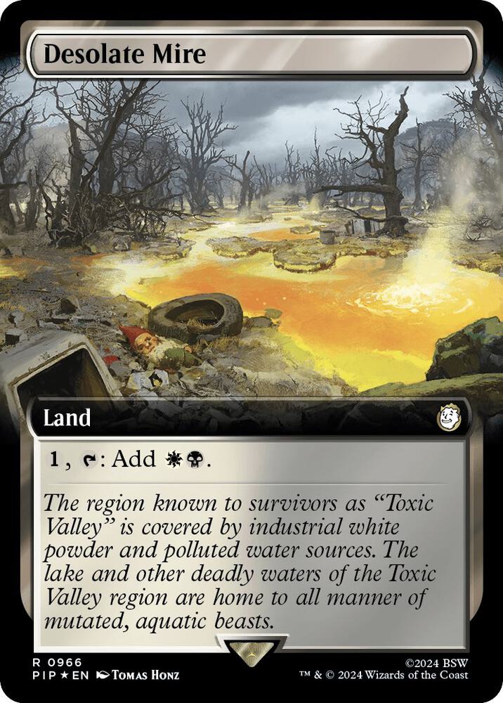 Desolate Mire (Extended Art) (Surge Foil) (966) [Fallout] [Extended Art]