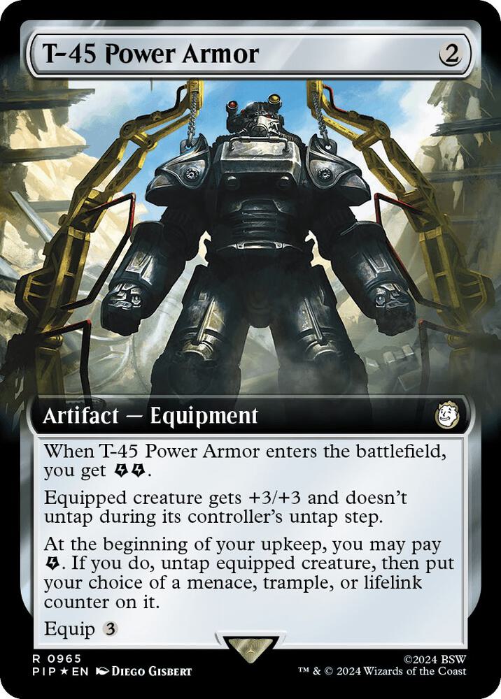 T-45 Power Armor (Extended Art) (Surge Foil) (965) [Fallout] [Extended Art]