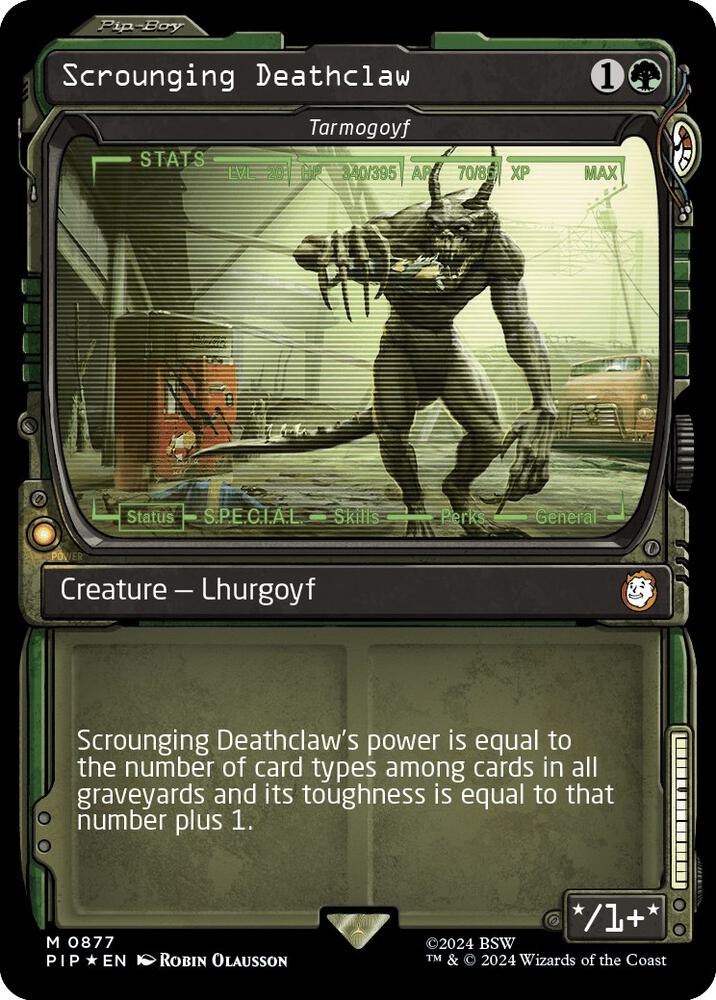 Scrounging Deathclaw - Tarmogoyf (Showcase) (Surge Foil) (877) [Fallout] [Showcase]