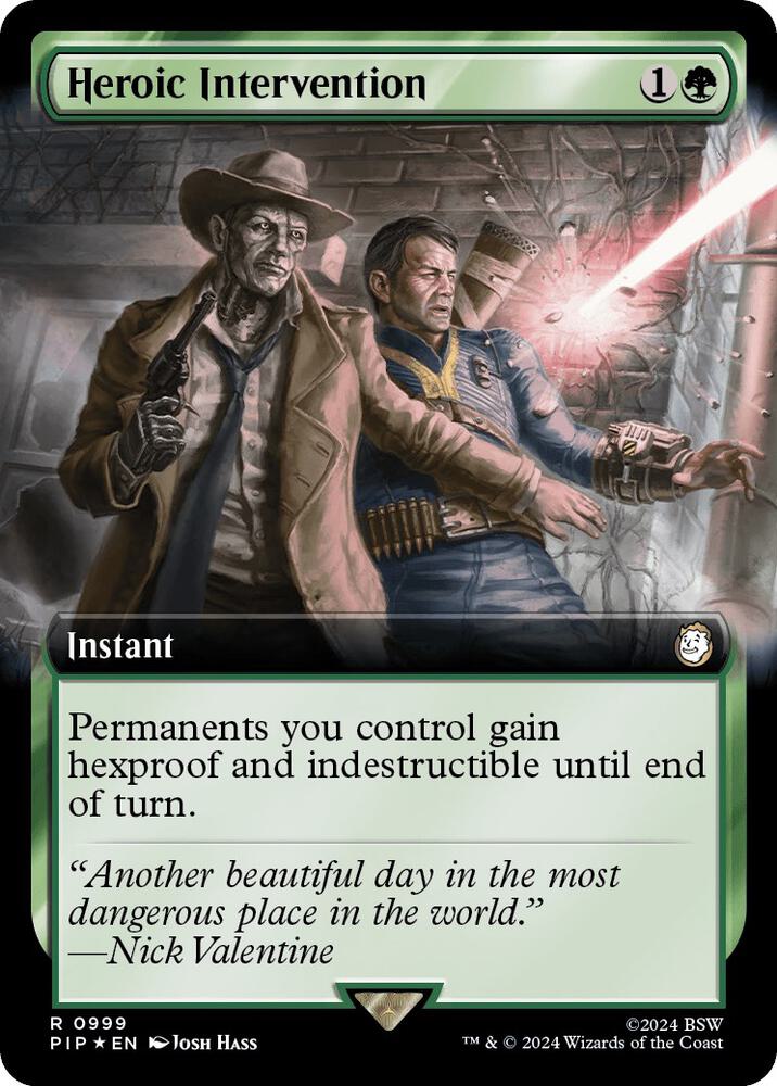 Heroic Intervention (Extended Art) (Surge Foil) (999) [Fallout] [Extended Art]